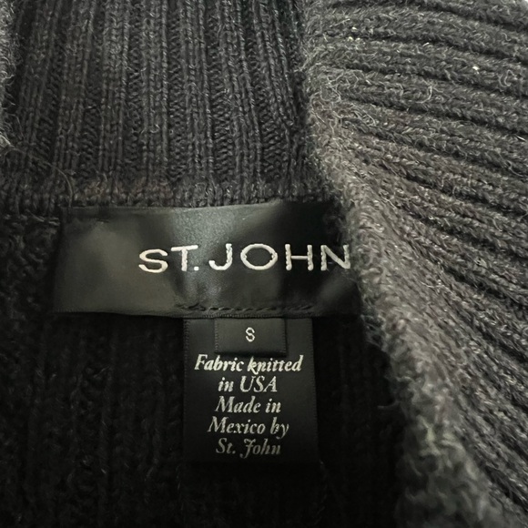 St. John topper Maison Weiss color block cardigan sweater size 8 NWT - Picture 8 of 10